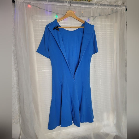 Maggy London Short Sleeve Fit and Flare Scuba Crepe Dress Womens Size 10 - Picture 8 of 16